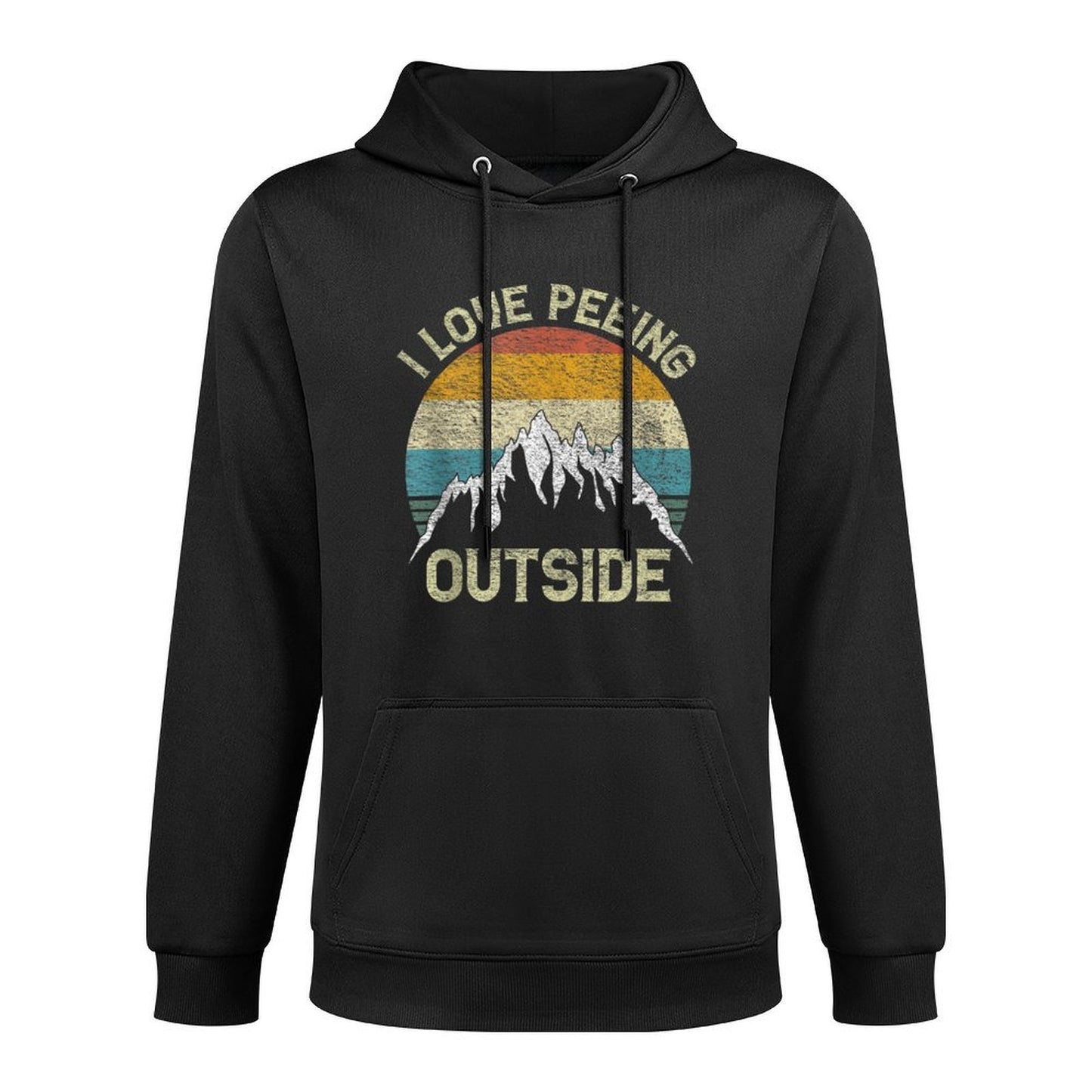 I Love Peeing Outside Funny Outdoor Camping Lover Hiking Kangaroo Pocket Hoodie