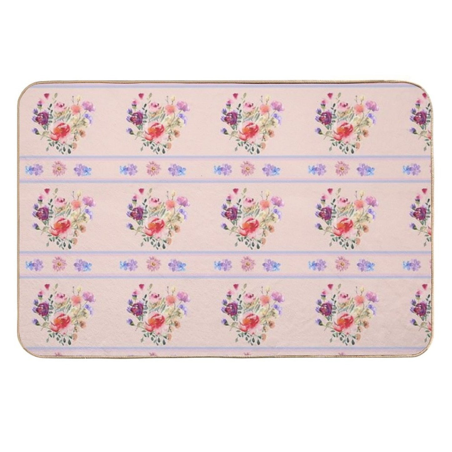 Pastel Garden Flowers  Versatile Bath Mat