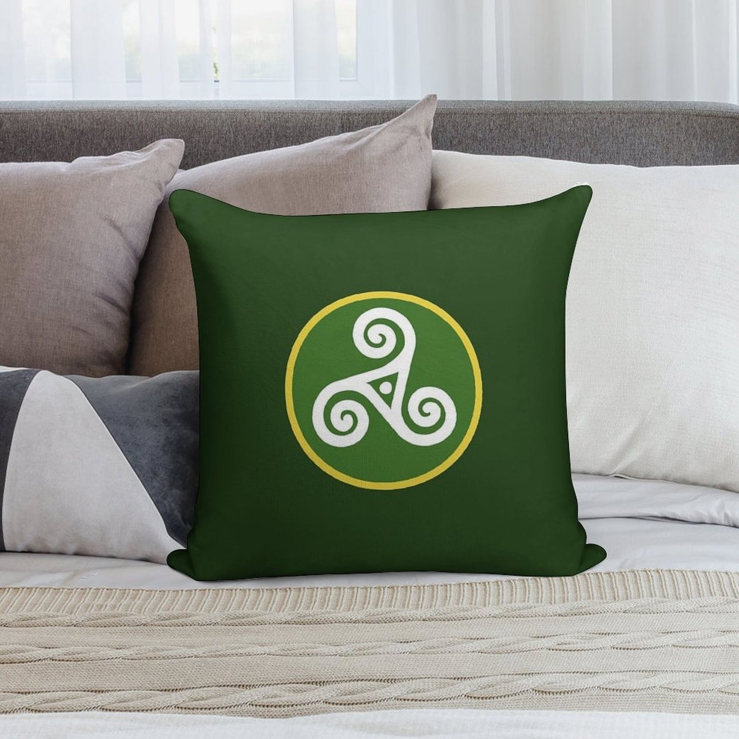 Civilizations Emblems - Celts Soft Short Plush Fabric Throw Pillow