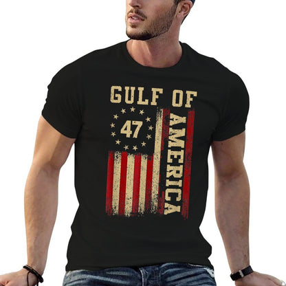 Gulf of Merica Retro Vintage USA Flag Mens Women Classic T-Shirt