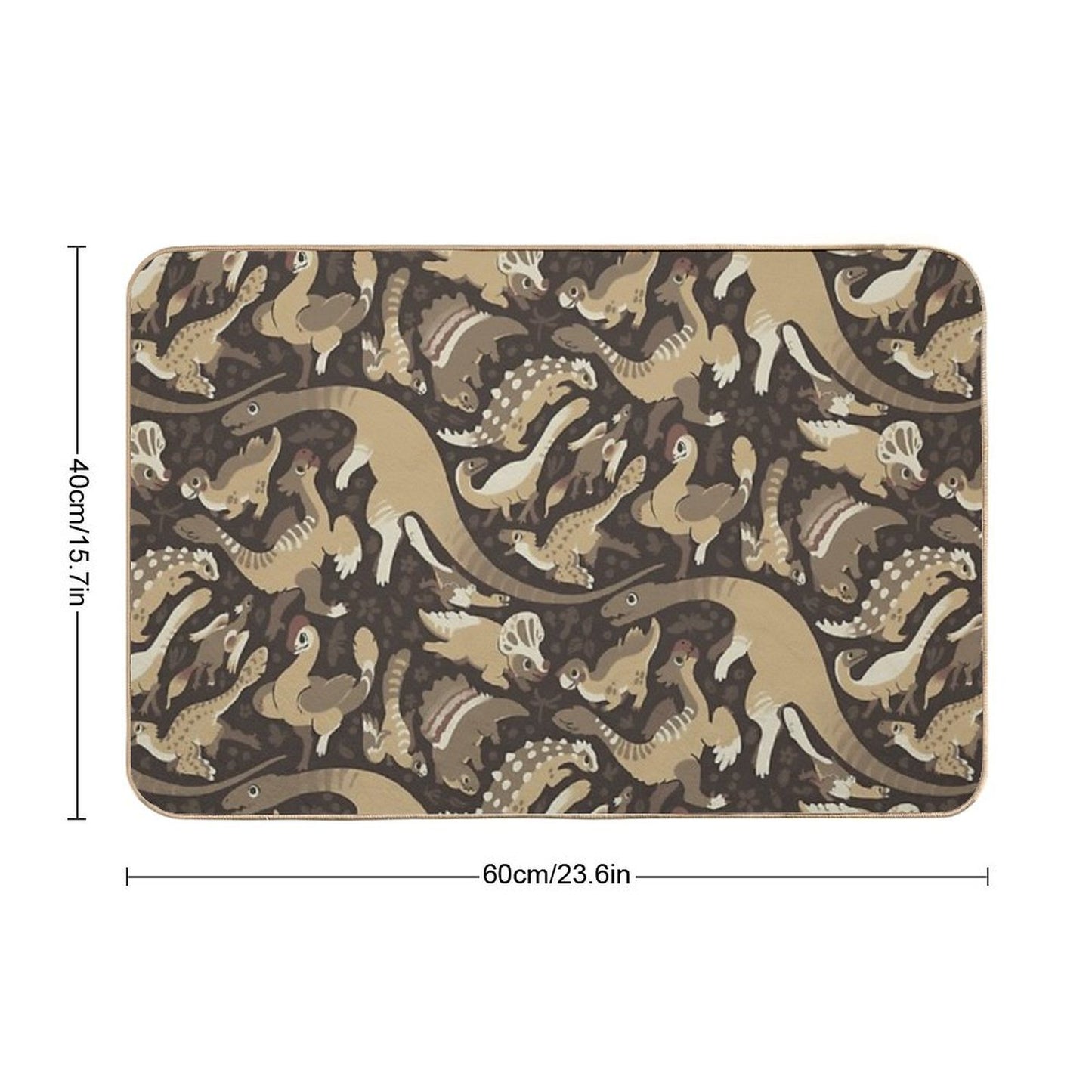 Tender Coffee Dinos  Easy Maintenance Bath Mat