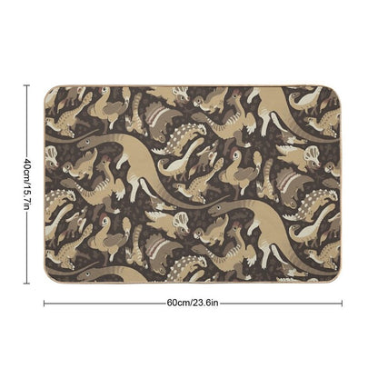 Tender Coffee Dinos  Easy Maintenance Bath Mat
