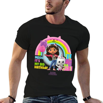 DreamWorks Gabby's Dollhouse 3rd Birthday  Heathered Texture T-Shirt