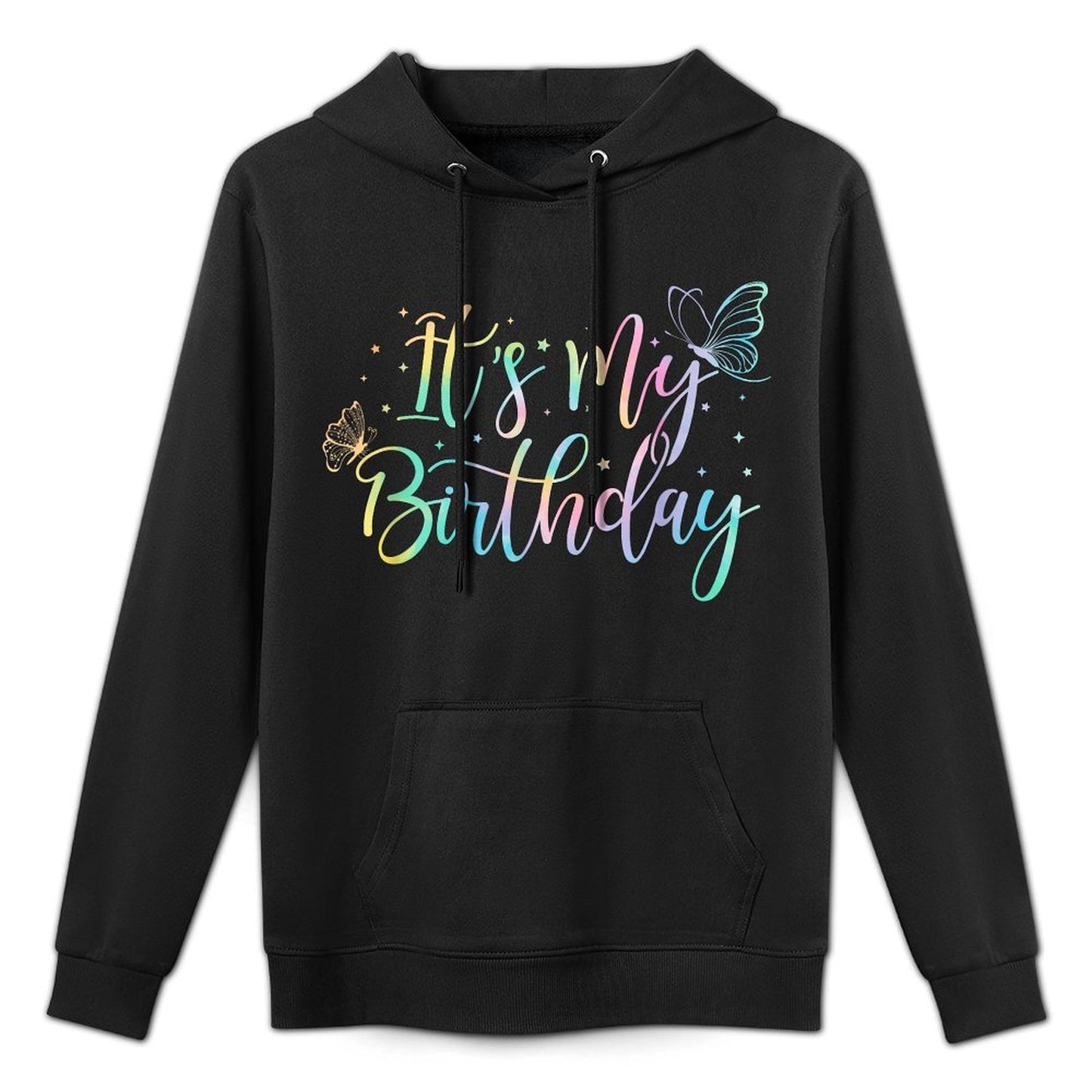 It's My Birthday Butterfly Tie Dye Birthday Party Women Girl Easy Care Hoodie