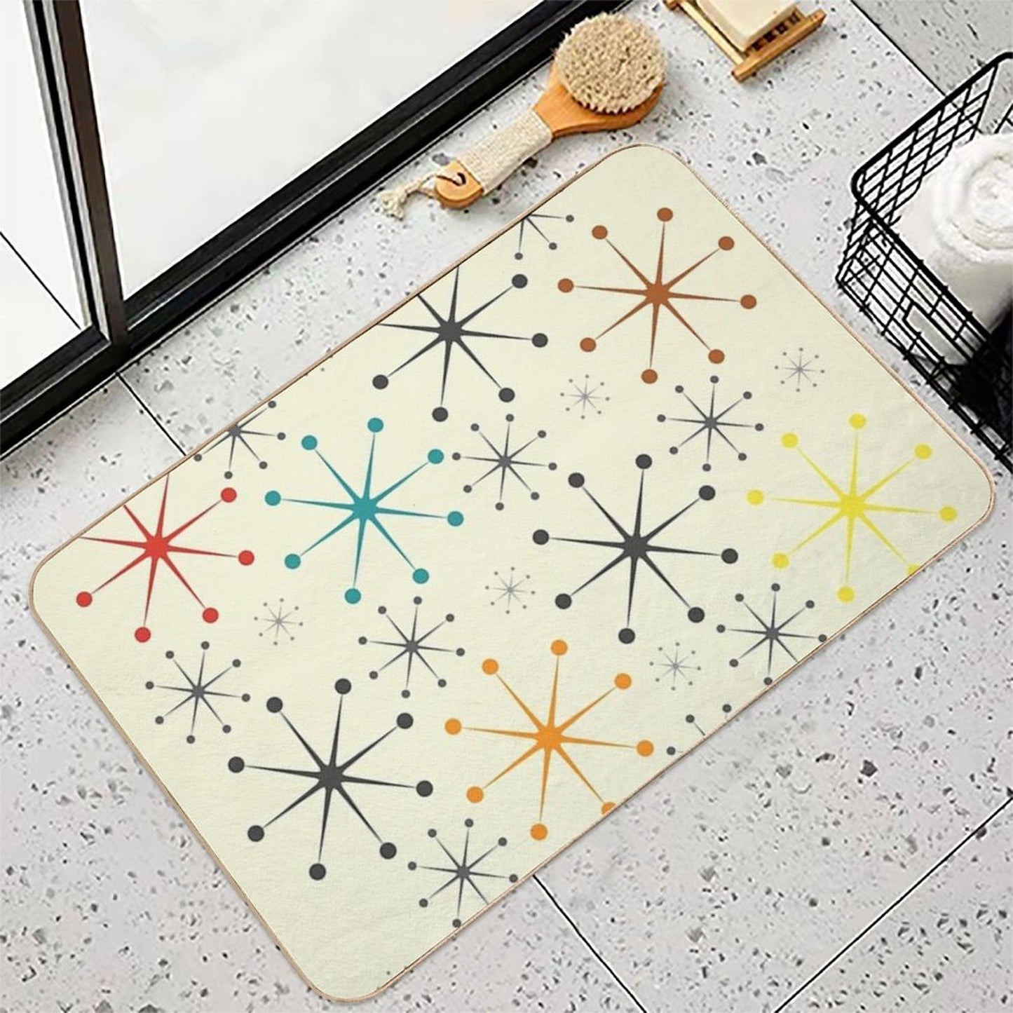 Atomic Retro  Anti-Trip Bath Mat