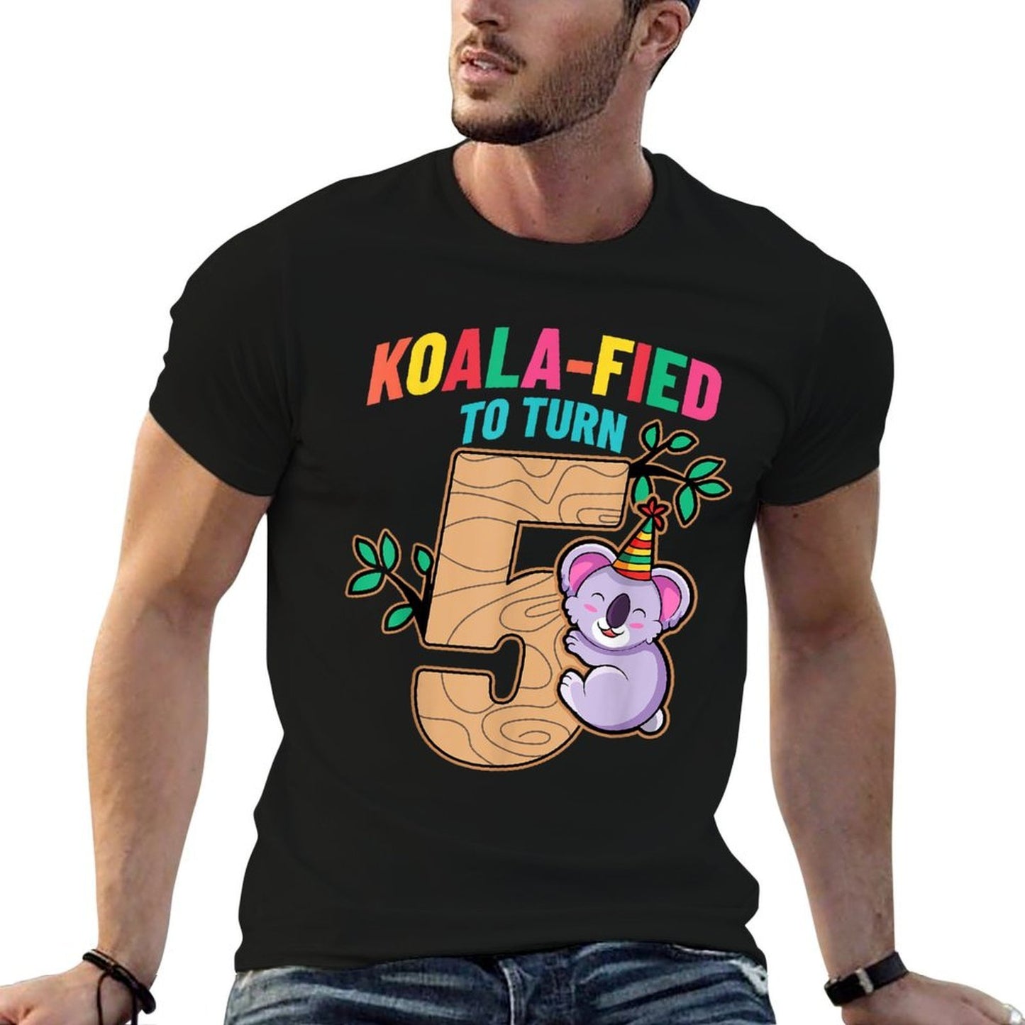 Koalafied To Turn 5 Koala Bear 5th Birthday Party Five Cute  Durable T-Shirt