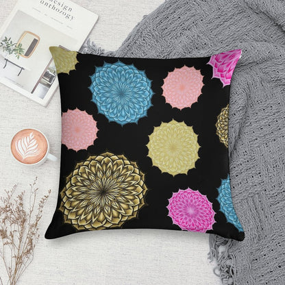 Mandala Flower Multi 01-01-1900 Soft Fade-Resistant Throw Pillow