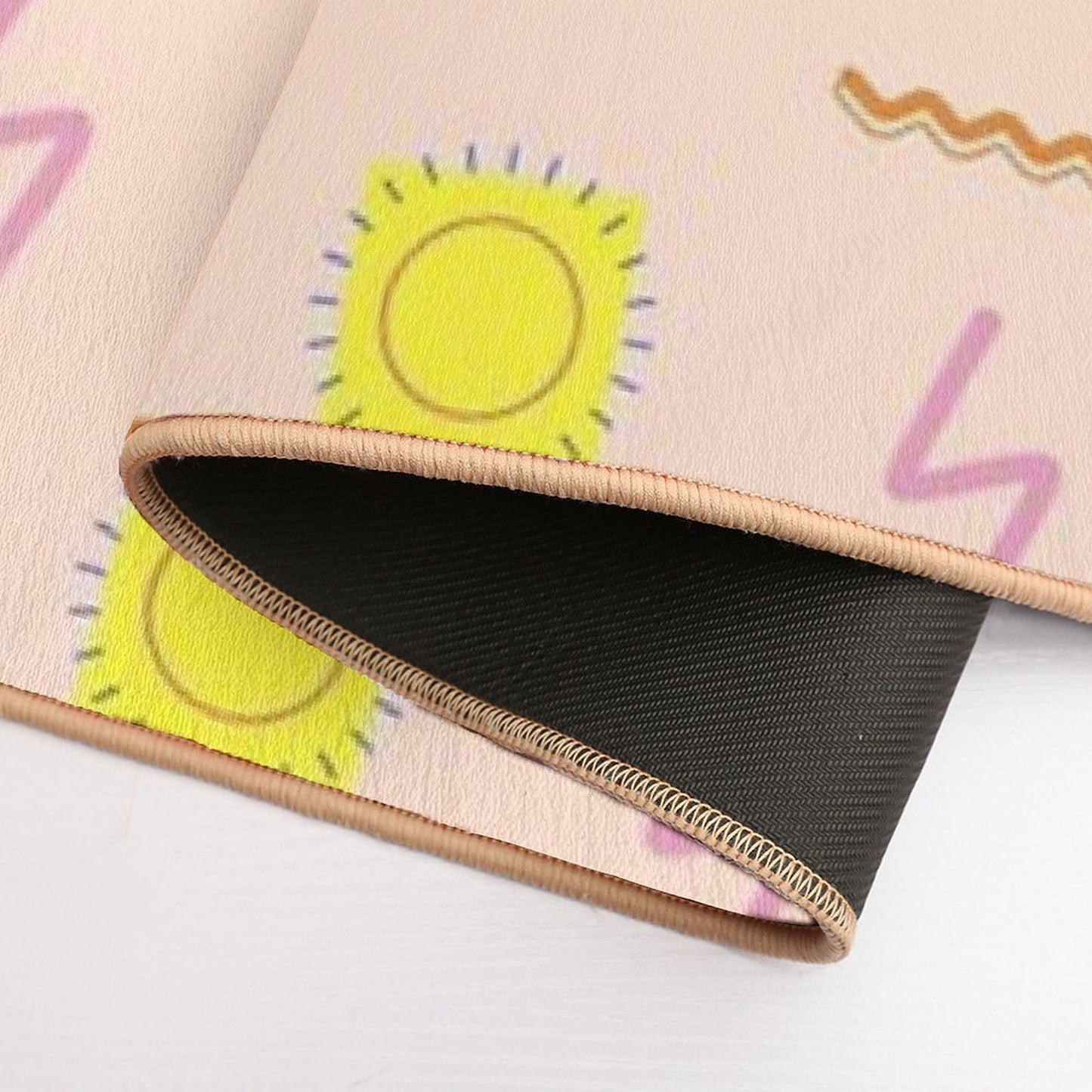 Abstract Sun Pattern  Absorbent Bath Mat