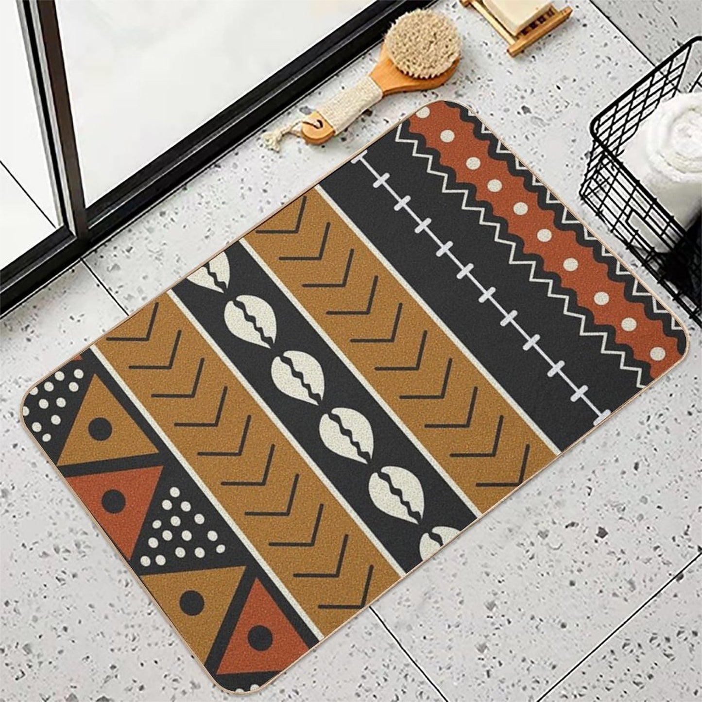 Let's Play Mudcloth  Non-Slip Bath Mat