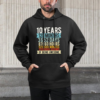 10th Birthday 10 Years Old Vintage Retro 120 Months Layering Staple Hoodie