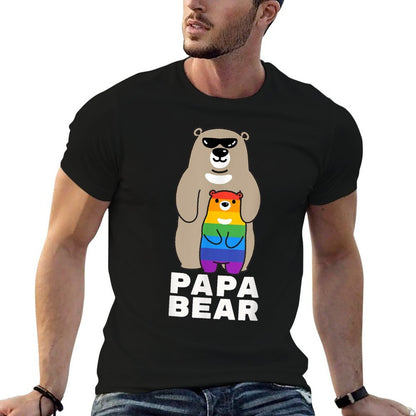 LGBT Proud Papa Bear Proud Bear Dad LGBT Pride Gay Child  Oversized Silhouette T-Shirt