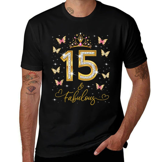 15 And Fabulous, 15 Years Old Girls, 15th Birthday Queen  Eco-friendly Material T-Shirt