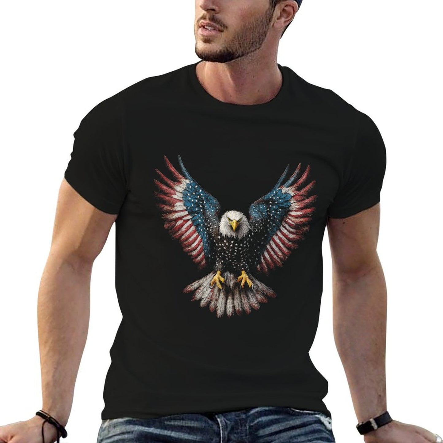 American Bald Eagle 4th of July USA Patriotic Men Women  Affordable Price T-Shirt