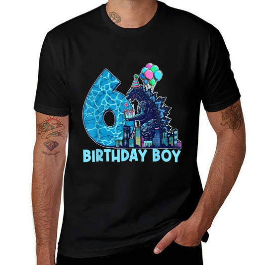 Birthday Boy Kaiju Vintage Birthday Monster 6 Year Old  Tagless Design T-Shirt