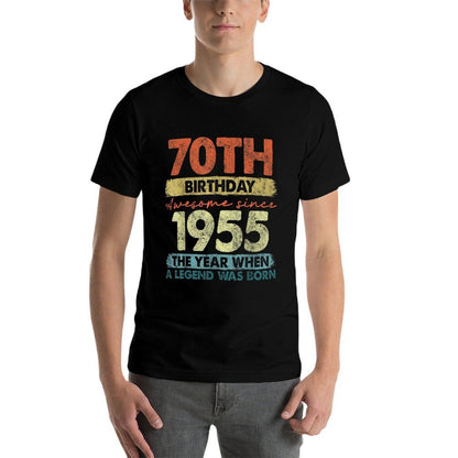 70 Year Old Gifts Vintage 1955 Limited Edition 70th Birthday  Moisture-wicking T-Shirt