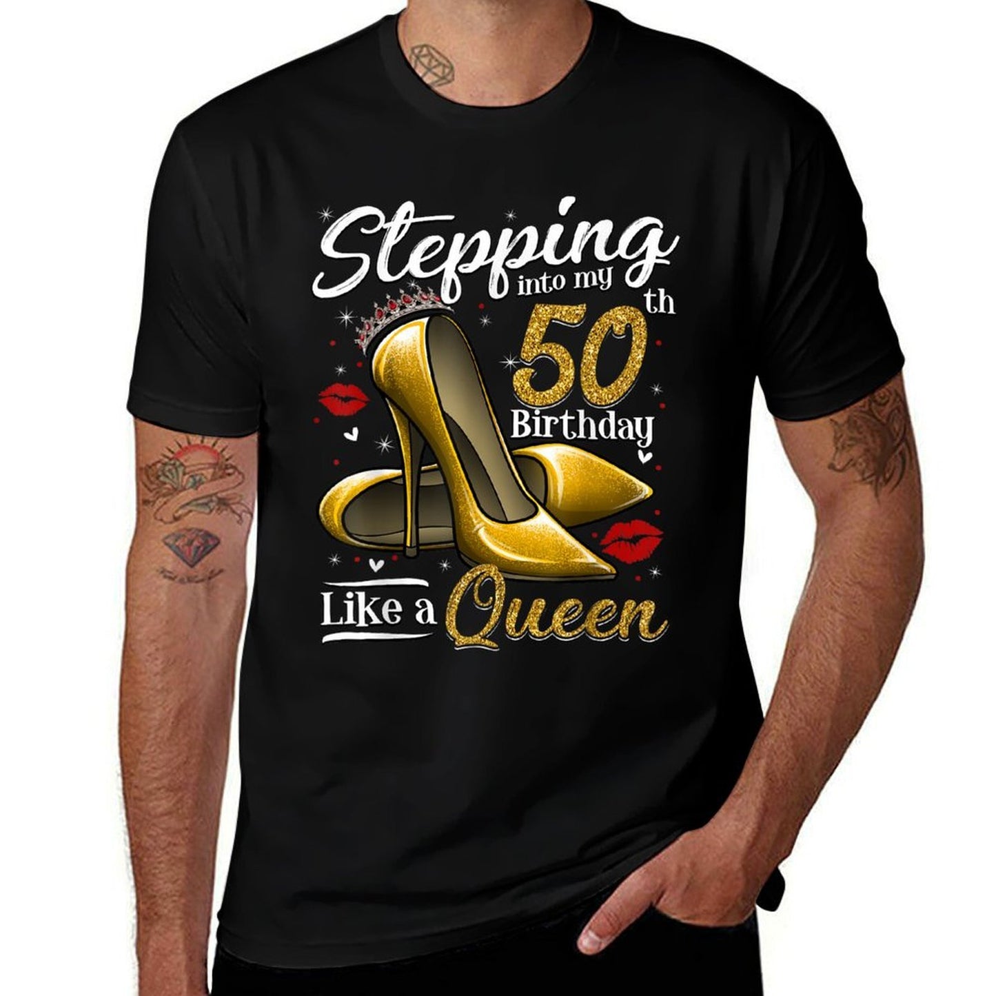 High Heels Stepping Into My 50th Birthday 50 And Fabulous  Durable T-Shirt