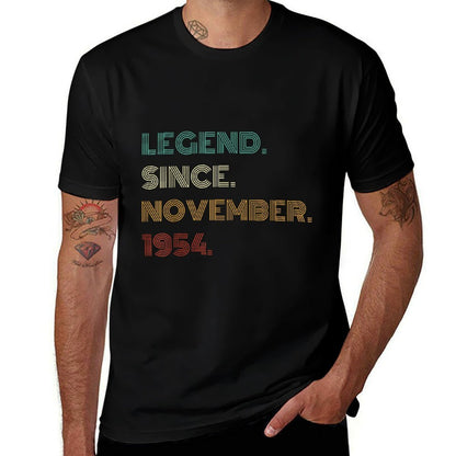 70 Years Old Legend Since November 1954 70th Birthday  Cotton T-Shirt
