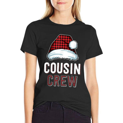 Cousin Crew Red Buffalo Plaid Family Matching Christmas  Trendy Pattern T-Shirt