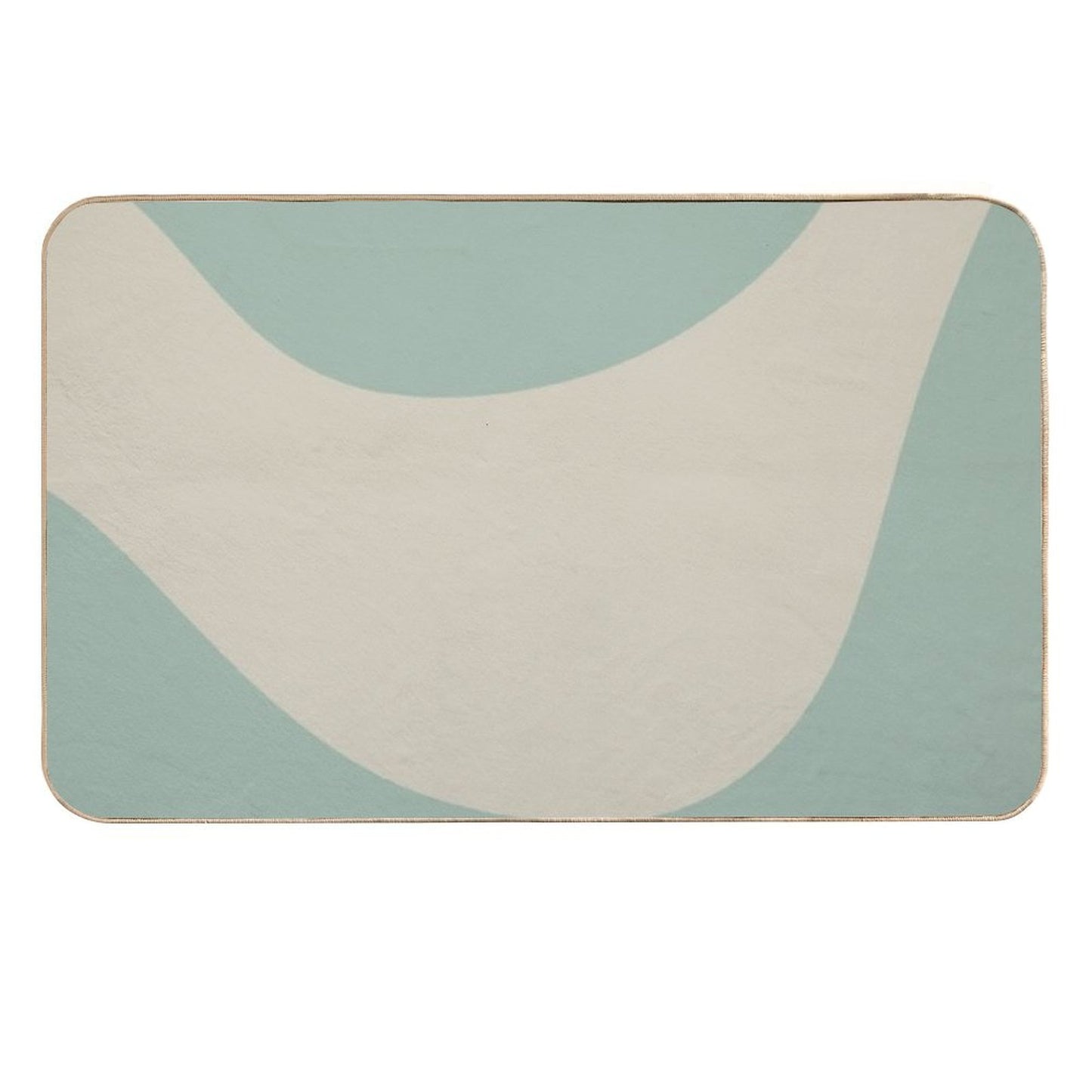 Mara Smooth Minimalist Abstract Pattern in Vintage Celadon Blue  High-Traffic Bath Mat