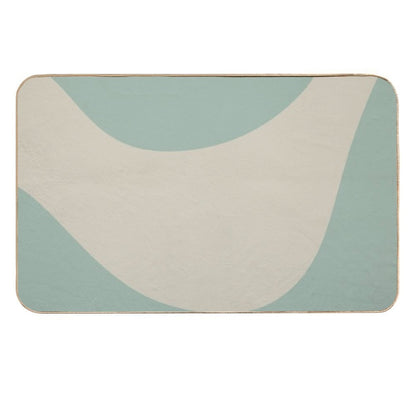 Mara Smooth Minimalist Abstract Pattern in Vintage Celadon Blue  High-Traffic Bath Mat