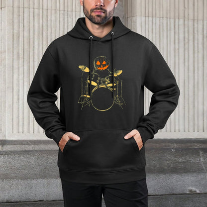Pumpkin Drummer - Spooky Halloween Drum Set Drums Lover Casual Wear Hoodie