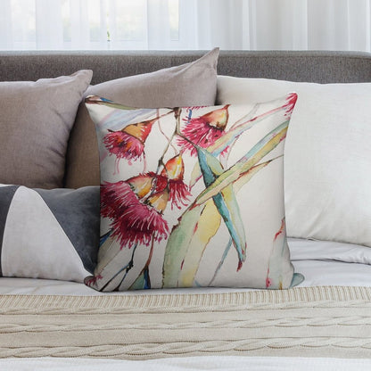 Gum Tree Watercolour Soft Ultra-Soft Texture Throw Pillow