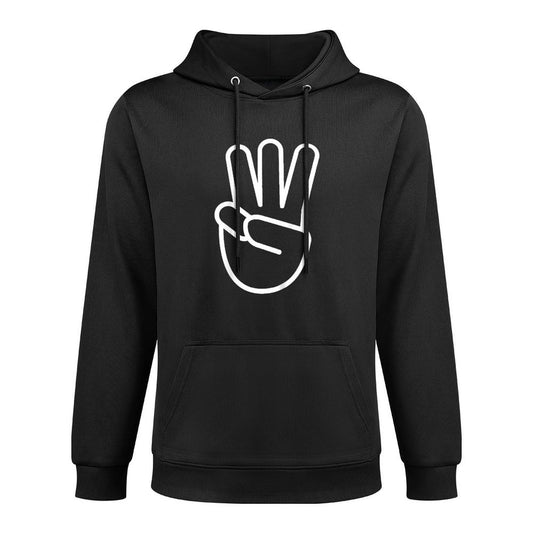Kids Three 3 Years Old Fingers 3rd Third Birthday Boys Girls Kids Shape Retention Hoodie