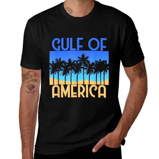 Retro Vintage Gulf of USA America Est. 2025 Mexico Summer-ready Fabric T-Shirt