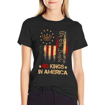 Patriotic Pro-Democracy Protest June 14 No Kings In America  Breathable T-Shirt