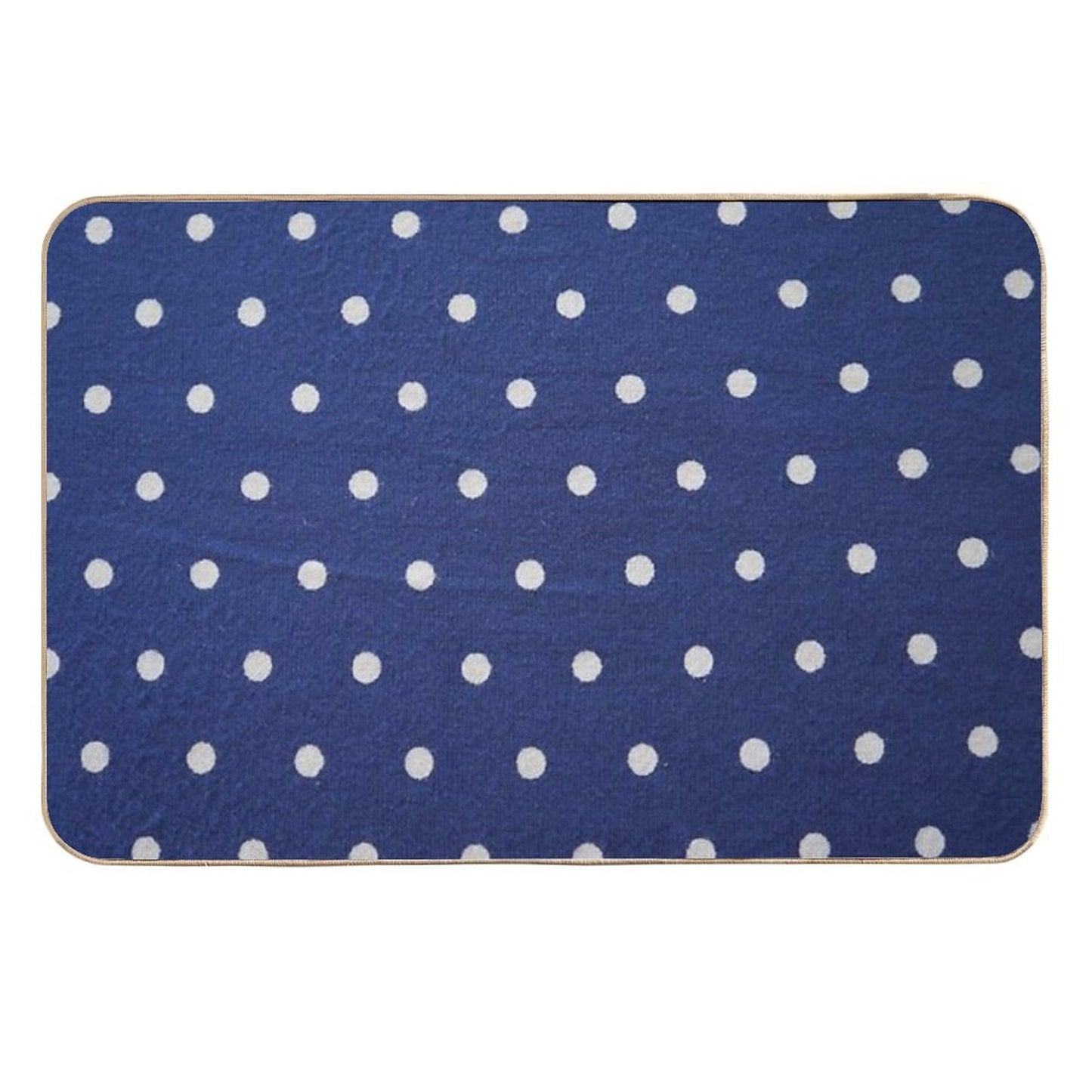 Pois Blue & White Pattern Texture  Non-Slip Bath Mat