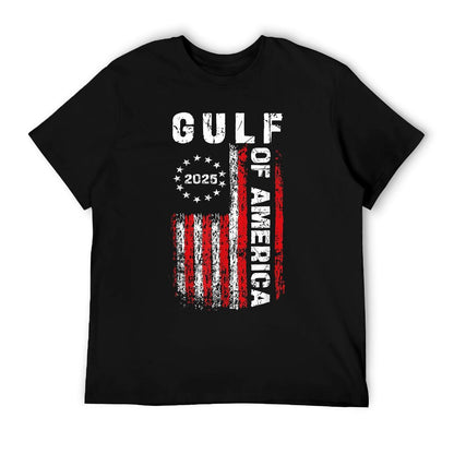 Gulf of USA America Funny USA Flag Wrinkle-resistant T-Shirt