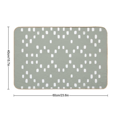 Cute Green Dots Pattern  Slip-Resistant Bath Mat