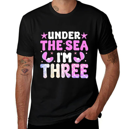 Kids Under The Sea I’m Three Mermaid Kids 3rd Birthday Party  Stretchy T-Shirt