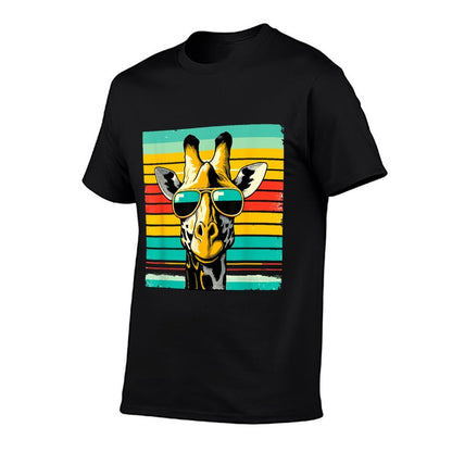 Cool Retro Giraffe Sunglasses  Trendy Pattern T-Shirt