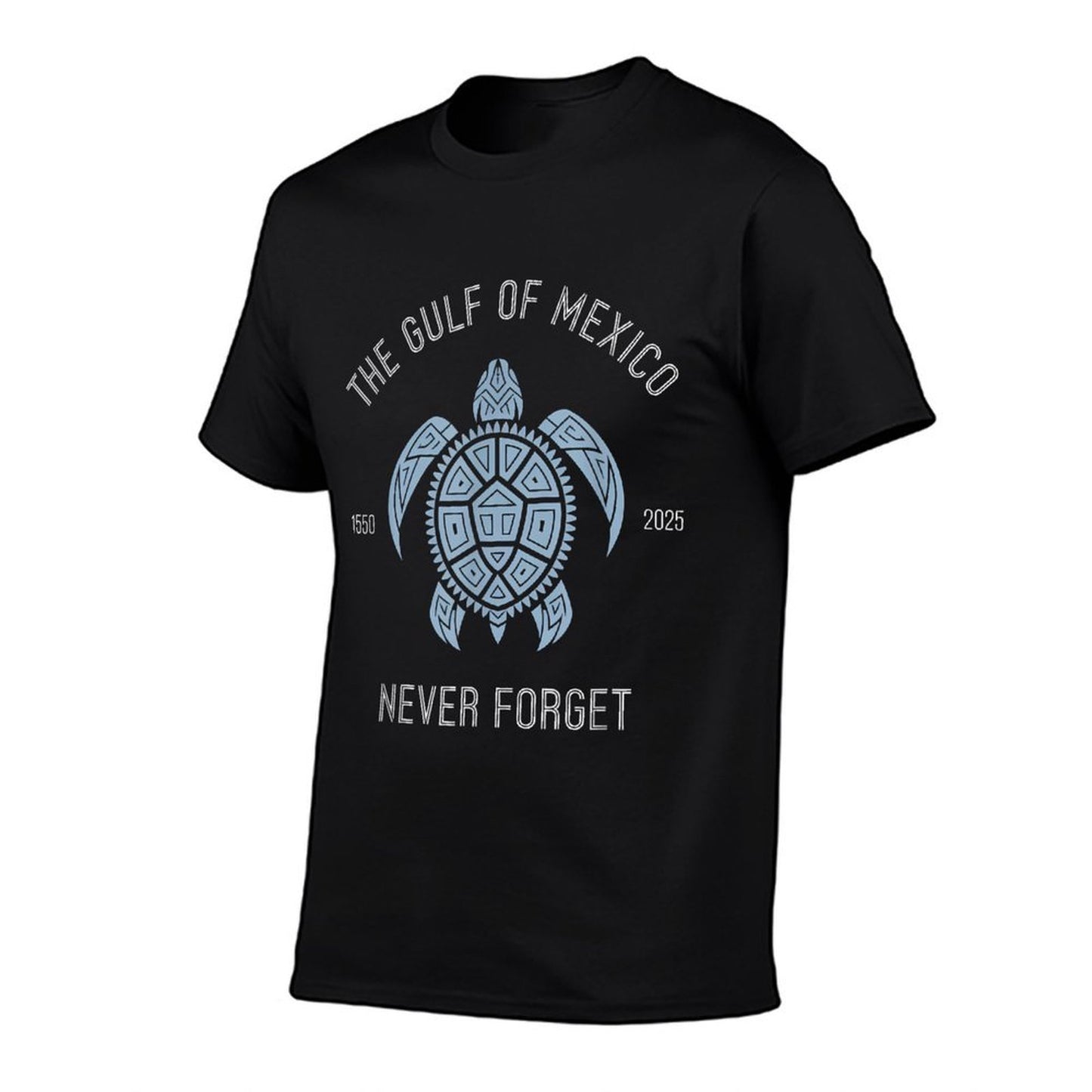 Gulf of Mexico Est 1550 - 2025 Never Forget Turtle  Ribbed Collar T-Shirt