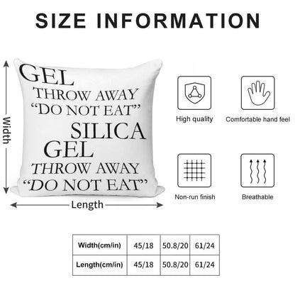 SILICA GEL Soft Hidden Zipper Throw Pillow