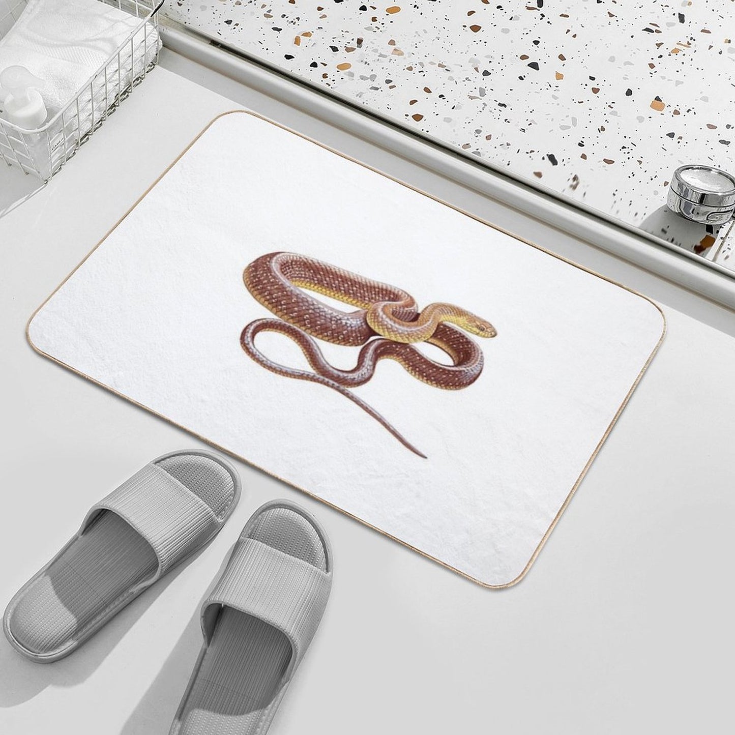 Aesculapian Snake  Anti-Trip Bath Mat
