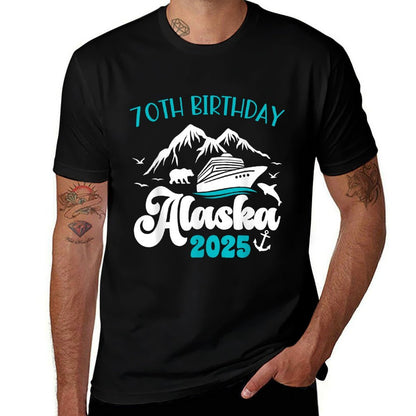 70th Birthday Alaska Cruise 2025 Matching Family Men Women  Odor-resistant T-Shirt