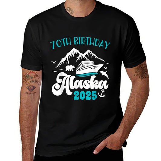 70th Birthday Alaska Cruise 2025 Matching Family Men Women  Odor-resistant T-Shirt