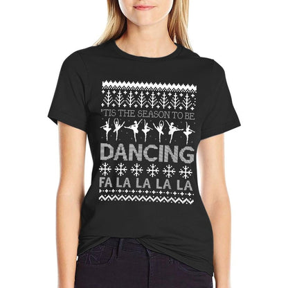 Christmas Ballet Dance Ugly Sweater  Cotton T-Shirt