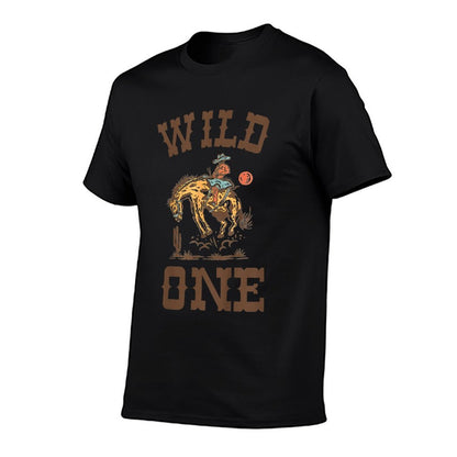 Kids Wild One Cowboy Western Rodeo First Birthday Boy 1 Year Old  Lightweight T-Shirt