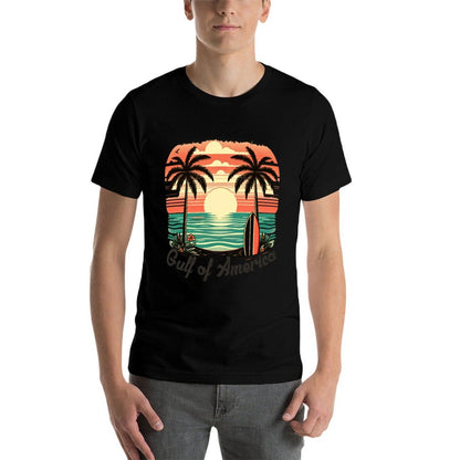 Gulf of USA America Vintage Beach America&#39;s Gulf Mexico Sweatshirt Soft T-Shirt