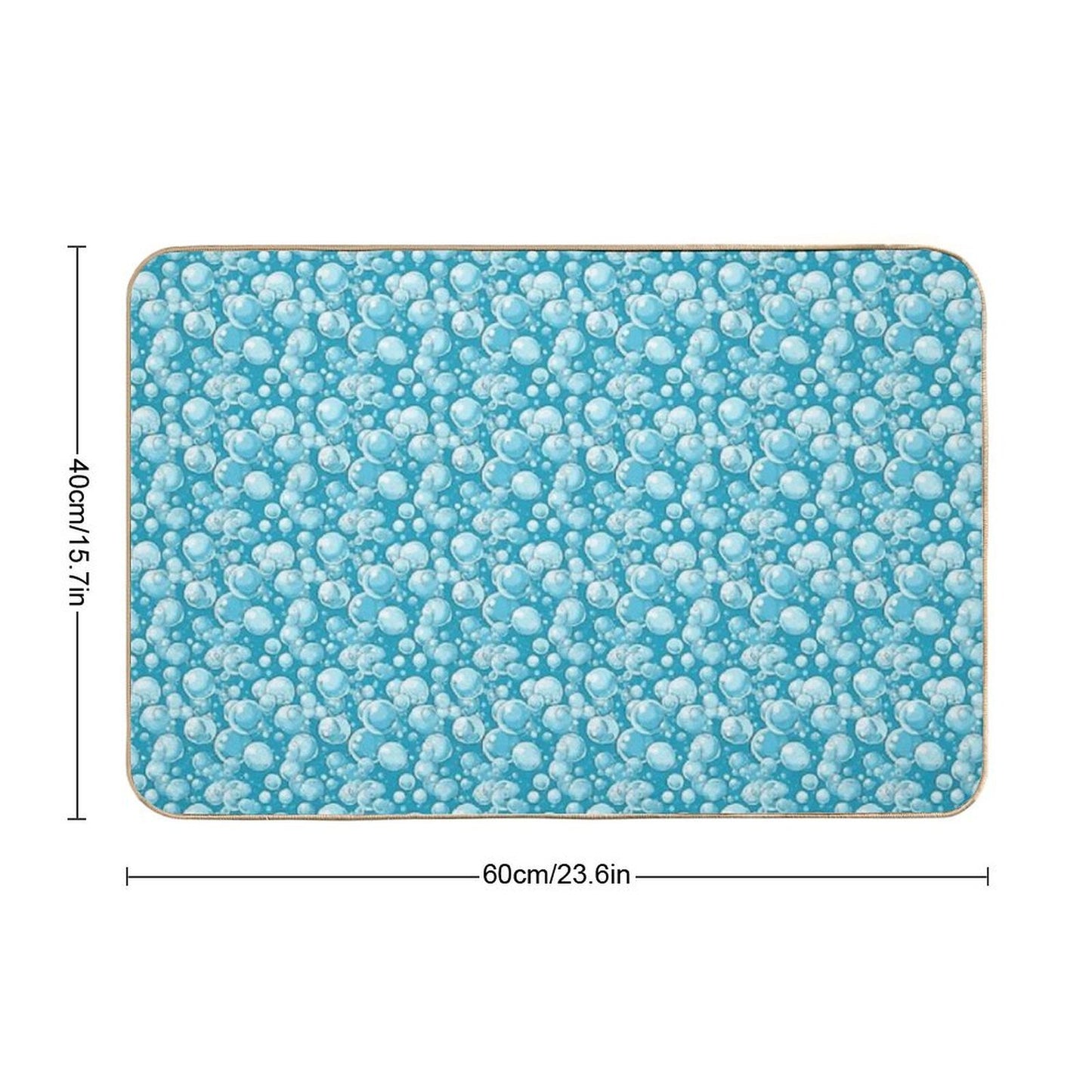 Water Bubble Pattern on Blue Background for Summer - Summer Bubbles  Multi-Purpose Bath Mat