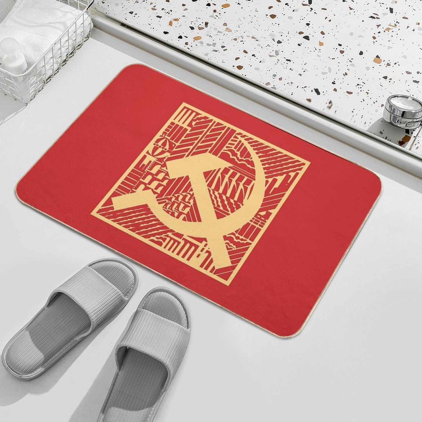Vintage Soviet Art  Toxin-Free Bath Mat