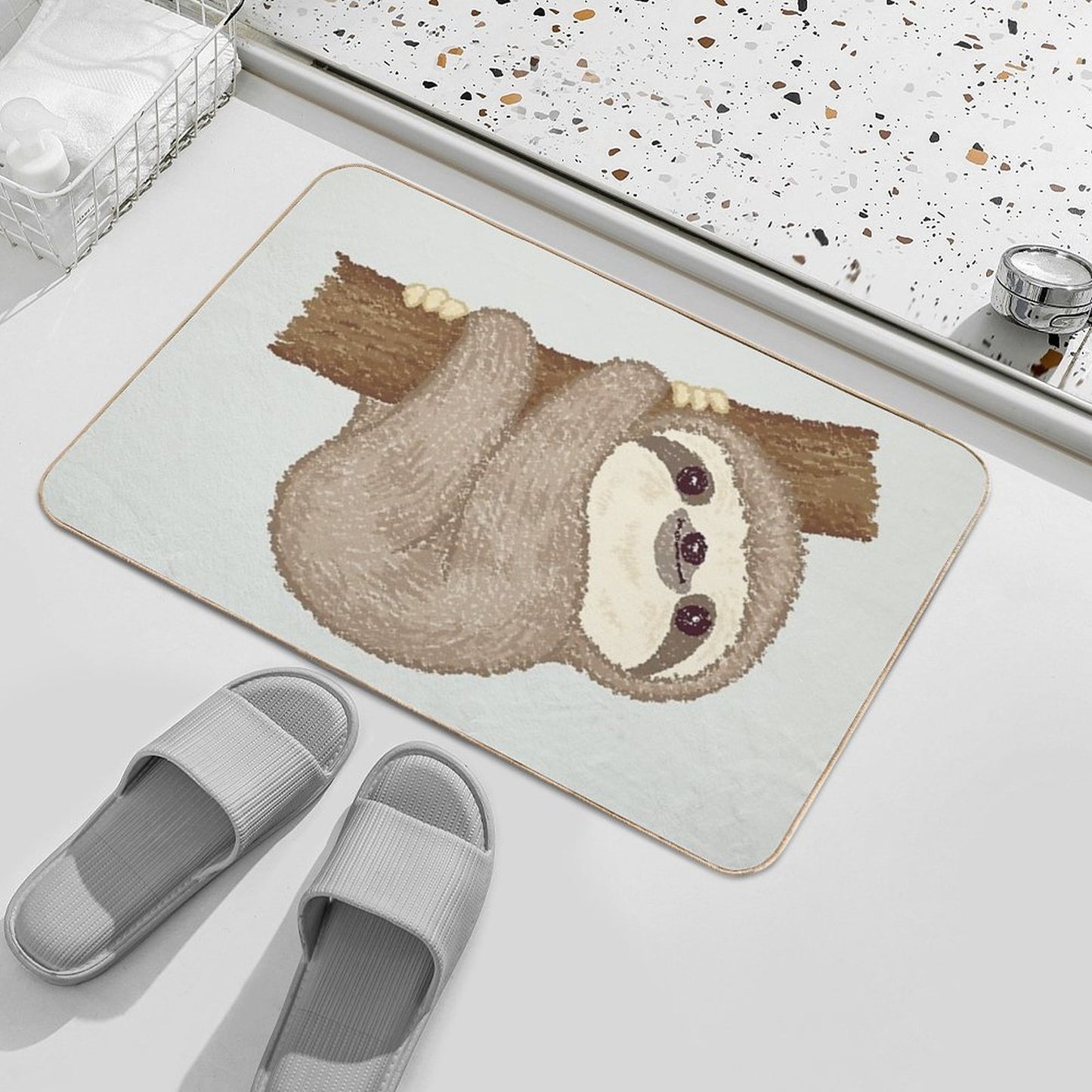 Sloth on The Tree  High-Traffic Bath Mat