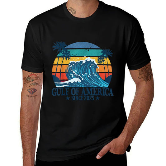 Gulf of US America Vintage Beach America&#39;s Gulf Slim-fit Cut T-Shirt