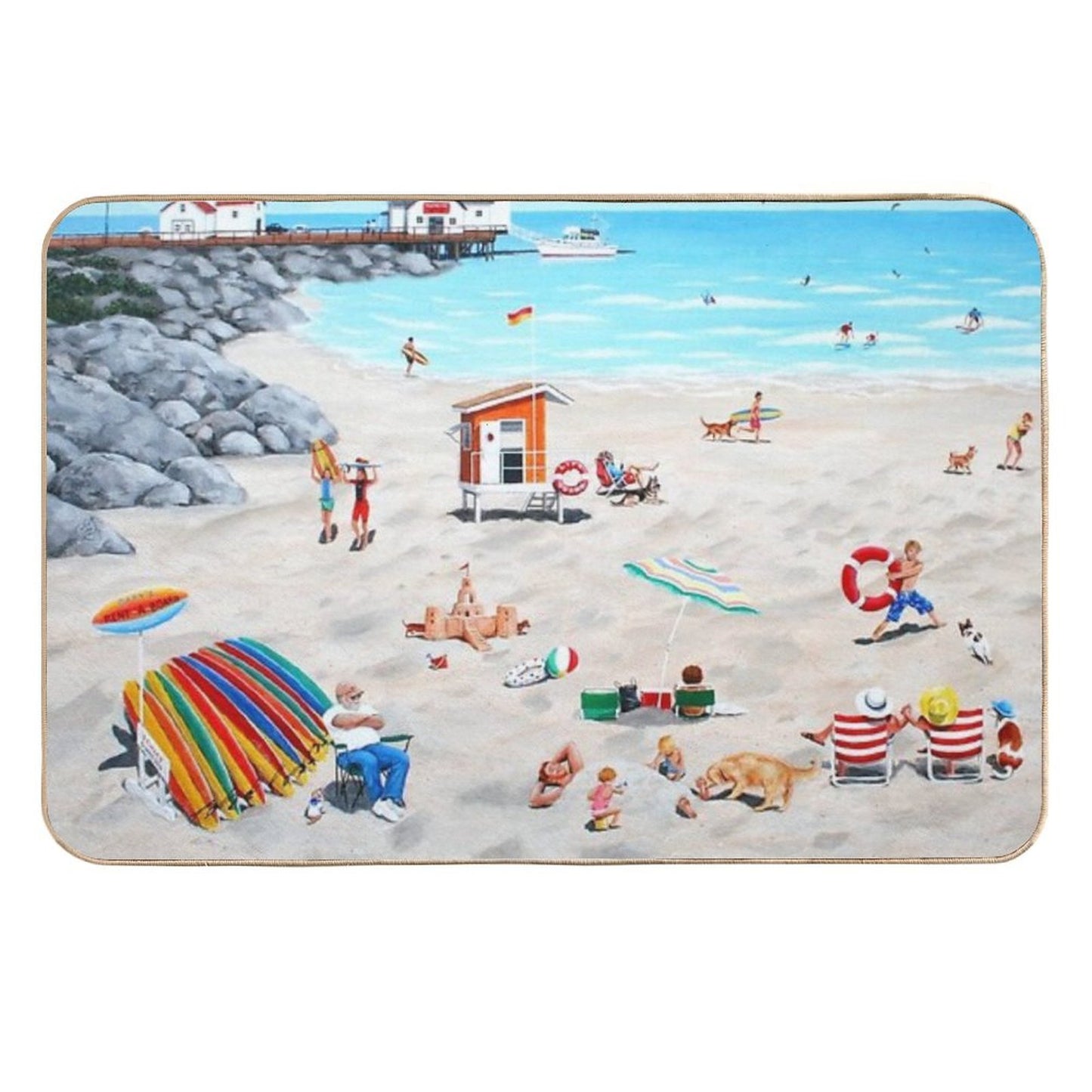 Dog Day Afternoon  Rapid-Drying Bath Mat