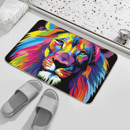 Lion Cute Animals  Eco-Friendly Bath Mat