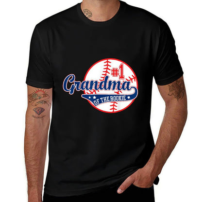 Grandma Rookie of Year 1st Birthday Baseball Theme Matching  Polyester Blend T-Shirt
