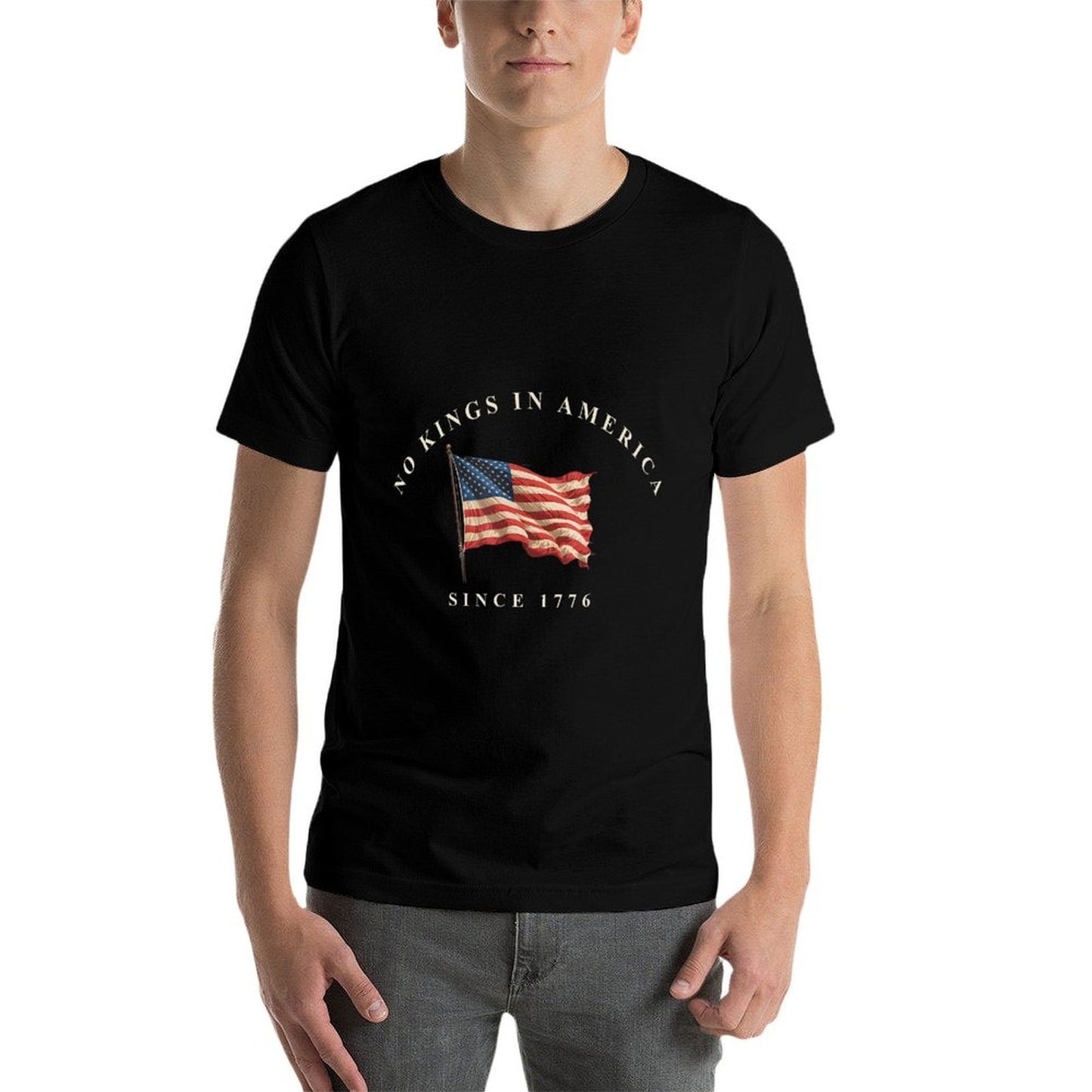 No Kings In America Since 1776 American USA 4th Of July  Slim-fit Cut T-Shirt